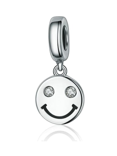 925 silver cute smiley face charms