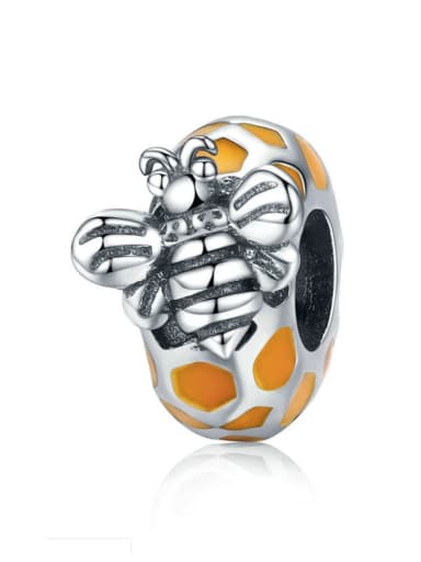custom 925 silver cute bee charms