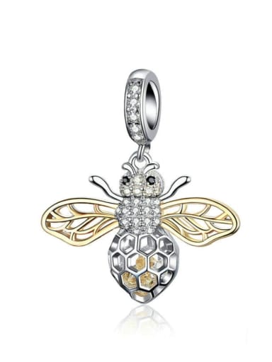Pendant 925 silver cute bee charms