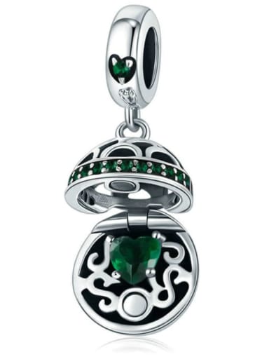Green 925 silver love charms