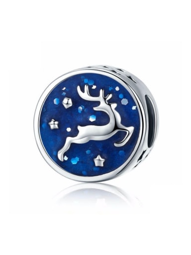 925 silver cute elk charms