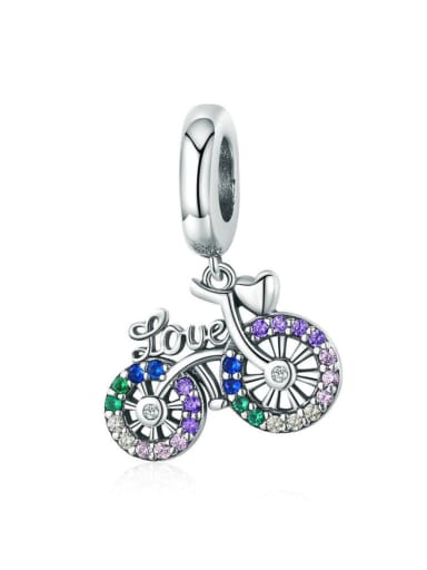925 silver cute cycling charms