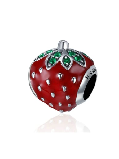 925 silver cute strawberry charms