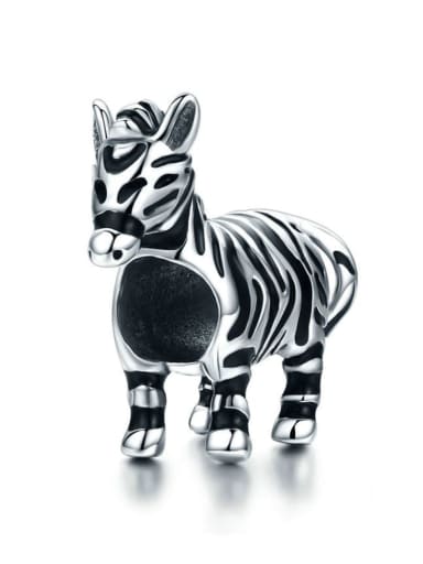custom 925 silver cute zebra charms