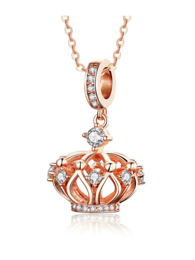 Pendant Chain 925 silver cute crown charms