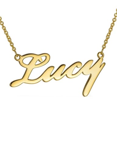18K Gold Plated Silver Personalized Classic Name Necklace