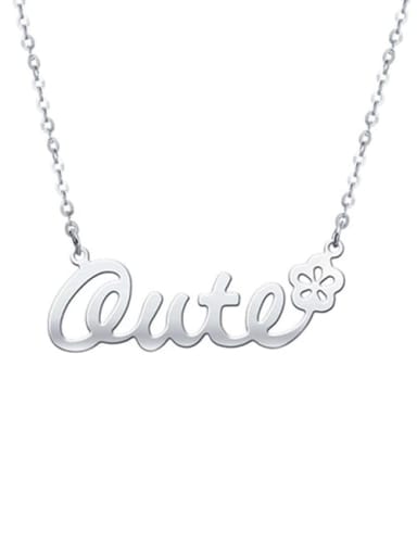 Personalized Classic Name Necklace with Flower
