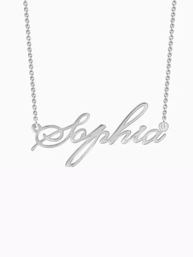 Silver Customized Personalized Name Necklace