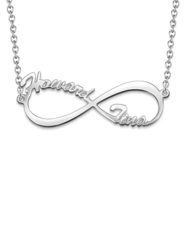 Silver Customized Silver Infinity Name Necklace
