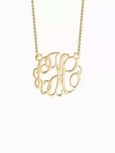 Customize Monogram Necklace Sterling Silver