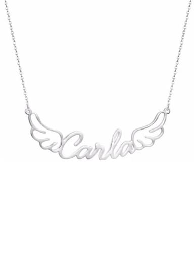 personalized Angel Wings Name Necklace