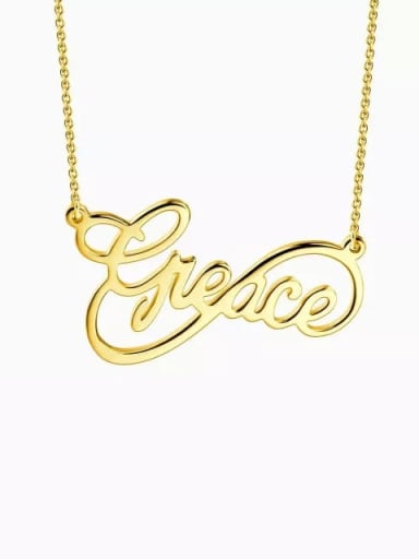 18K Gold Plated Customized Infinity Style Name Necklace