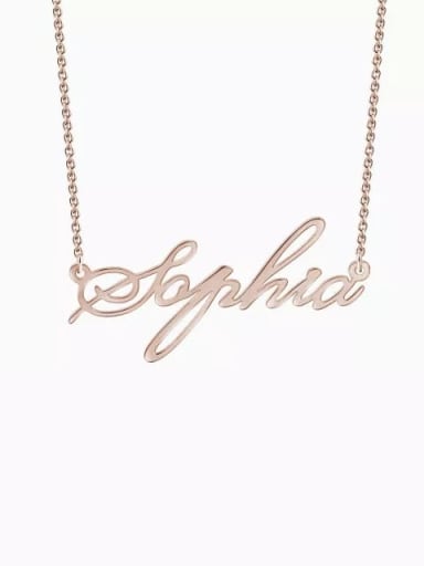 18K Rose Gold Plated Customized Personalized Name Necklace