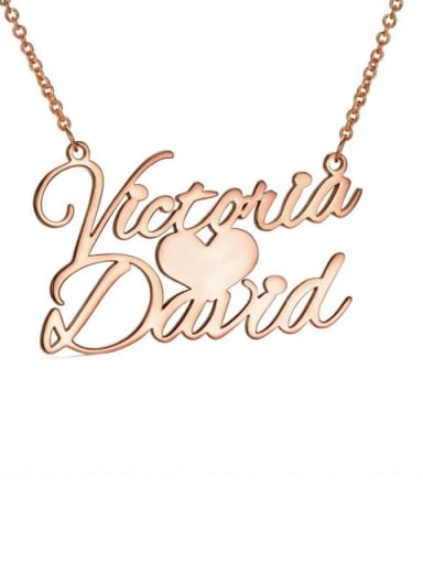 Custom Sweet Love Personalized Name Necklace silver