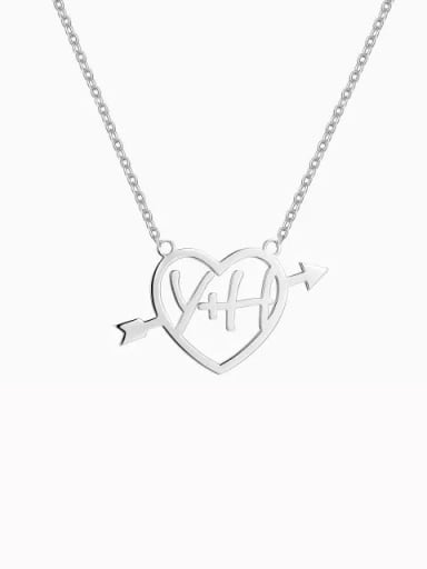 Customize  Silver Cupid's Arrow Name Necklace
