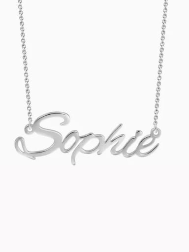 Silver "Sophie" Style Customized Personalized Name Necklace
