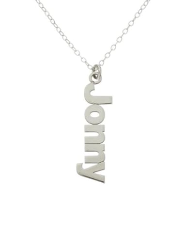 Personalized Sidelong Nameplate Necklaces