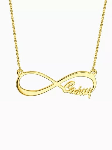 18K Gold Plated Customize  Silver Infinity Name Necklace