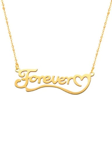 18K Gold Plated Love You Forever Personalized Classic Name silver