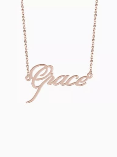 18K Rose Gold Plated Customized Personalized Name Necklace