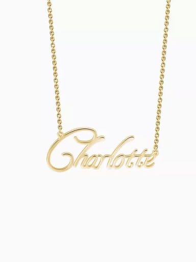 18K Gold Plated Customize Personalized Name Necklace Silver
