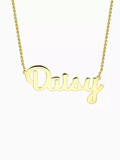 18K Gold Plated Customized Name Necklace silver