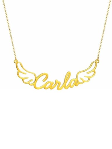 18K Gold Plated personalized Angel Wings Name Necklace