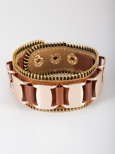 Brown color Rose Plated PU  Bangle