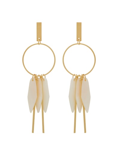 Gold Personalized Drop drop Earring with Gold Plated Zinc Alloy Shell