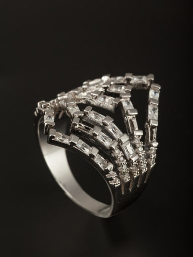 GODKI Luxury Women Wedding Dubai Model No 1000003020 Fashion Platinum Plated Copper Ring
