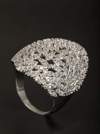 GODKI Luxury Women Wedding Dubai Blacksmith Made Platinum Plated Copper Zircon Ring