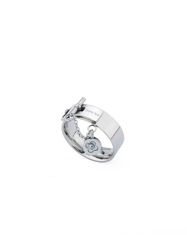 Fashion Silver-Plated Stainless steel Statement Band band ring