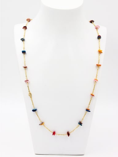 Mother's Initial Multi-Color Chain with Personalized Stone