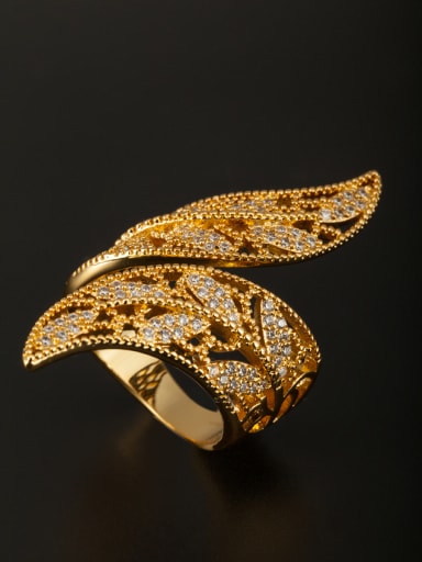 GODKI Luxury Women Wedding Dubai Model No AG043202R White color Gold Plated Copper Zircon Ring