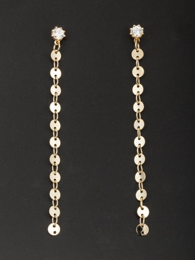 Blacksmith Made Gold Plated Copper chain Drop drop Earring
