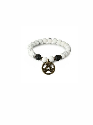 White Charm Youself ! Beads Bracelet