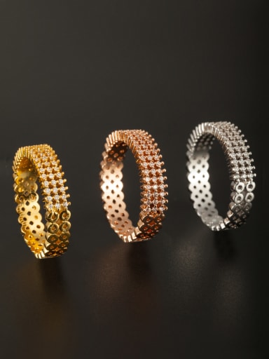 GODKI Luxury Women Wedding Dubai Copper Zircon Ring  Combination of the ring