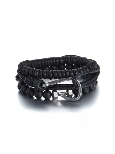 New design Zinc Alloy Charm Beads Bracelet in Black color