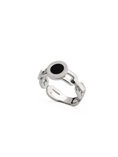 Blacksmith Made Silver-Plated Stainless steel chain Band band ring