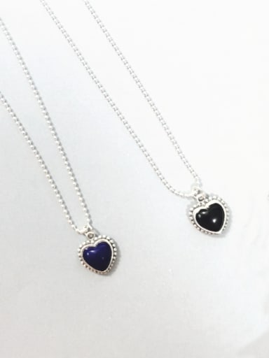Blacksmith Made Silver Carnelian Heart Necklace