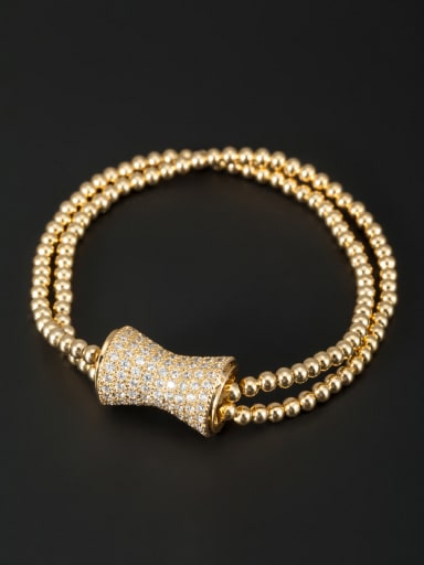 Gold Plated White Zircon Beautiful Bracelet