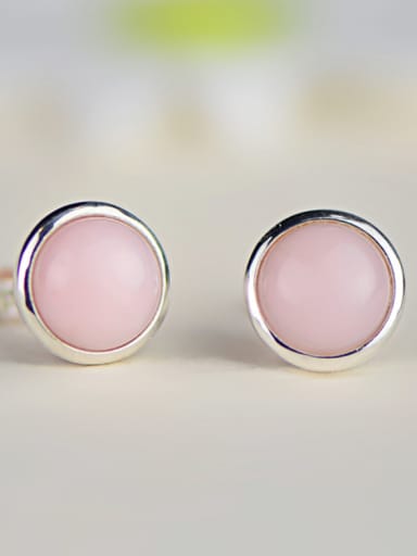 New design Silver  Studs stud Earring in Pink color