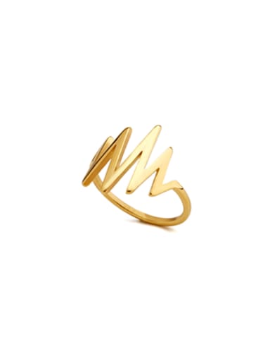 Gold Plated Stainless steel  Band Midi Ring