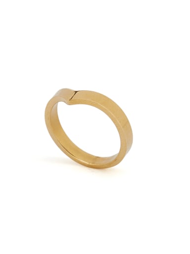 Gold Plated Titanium Statement Band band ring