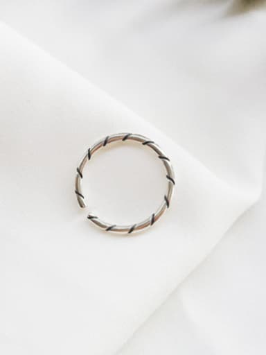 New design 925 silver Round Band band ring in Silver color