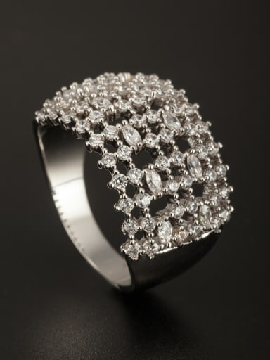 GODKI Luxury Women Wedding Dubai Model No AV045346R Platinum Plated Copper Zircon Ring