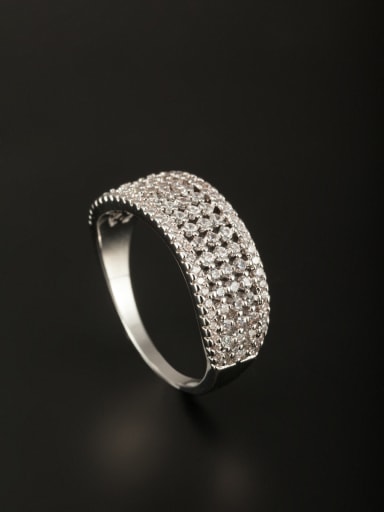 GODKI Luxury Women Wedding Dubai Model No SJ045973R-001 New design Platinum Plated Copper Zircon Ring in White color