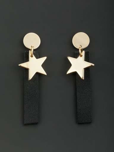 Blacksmith Made Gold Plated Star Drop drop Earring