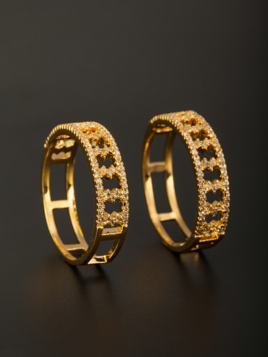 GODKI Luxury Women Wedding Dubai White color Gold Plated Copper Zircon Ring