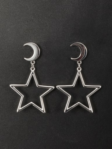 New design Platinum Plated Zinc Alloy Star Drop drop Earring in color